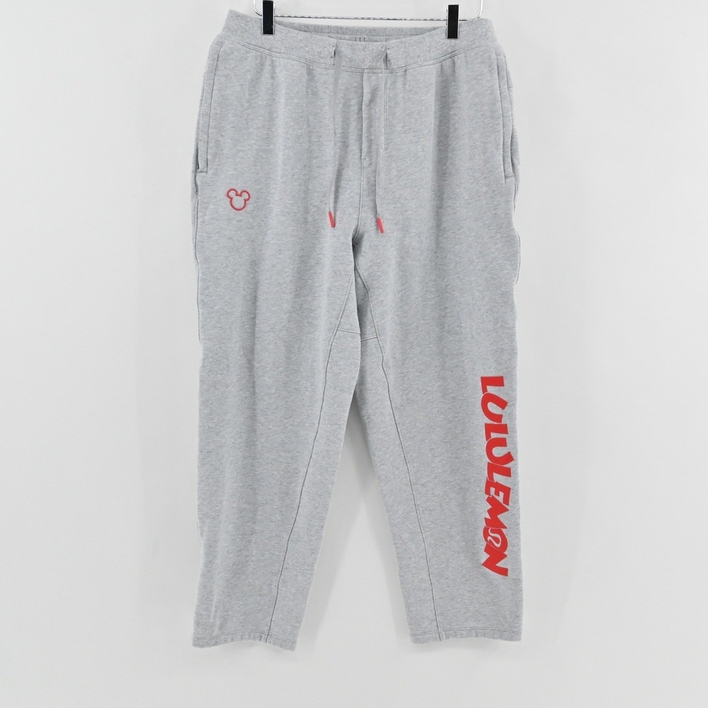 Lululemon Disney City Sweat Jogger Mens Size L Grey Mickey Mouse Athletic‎ Pants